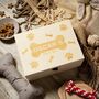 Personalised Pet Dog Treat Box Wooden Christmas Eve Box, thumbnail 1 of 2