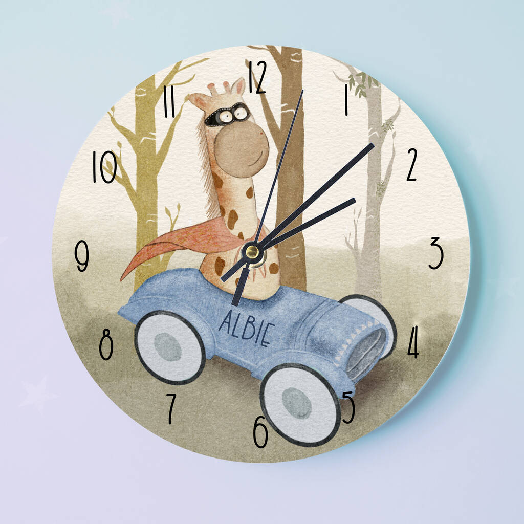 Retro Racing Car Personalised Clock, 1 of 5