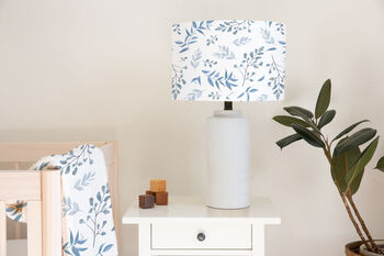 Grey Blue Leaves Children's Lampshade, 2 of 2
