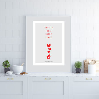 Personalised 'This Is Our Happy Place' Print, 3 of 7