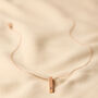 Personalised Bar Pendant Necklace In Rose Gold Plating, thumbnail 7 of 9