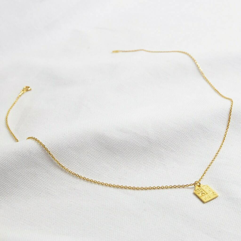 Personalised Sterling Silver Luggage Tag Necklace By Lisa Angel