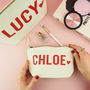 Personalised Name With Heart Make Up Bag, thumbnail 9 of 12