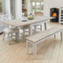 Ridley Grey Square Extending Dining Table, thumbnail 1 of 9