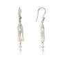 Biwa Pearl Earrings With Moonstone In Sterling Silver, thumbnail 1 of 3