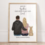Personalised Couple And Pet Family Print, thumbnail 1 of 11