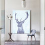 Stag Blue, Canvas Art, thumbnail 2 of 3