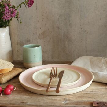 Pale Pink Ceramic Side Plate Stone, 2 of 4