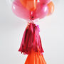 Personalised Pink And Orange Clear Bubble Balloon, thumbnail 2 of 4
