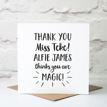 Personalised Thank You Teacher Card, 2 of 6