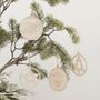 Four Scandi Style Wooden Christmas Decorations, thumbnail 1 of 2