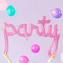 Party Pink Script Foil Balloon, thumbnail 1 of 2