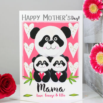 Personalised Panda Nan Mother's Day Card, 4 of 7