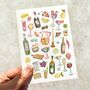 Cocktail Party A6 Folded Notelet Cards And Envelopes, thumbnail 2 of 5
