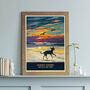 Whippet Or Greyhound Limited Edition Beach Sunset Gift Print, thumbnail 3 of 9