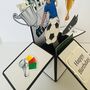 Personalisable Football Themed 3D Greeting/Gift Card, thumbnail 5 of 7