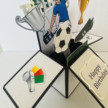 Personalisable Football Themed 3D Greeting/Gift Card, 5 of 7