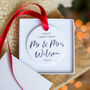 First Christmas Married Personalised Decoration, thumbnail 1 of 3