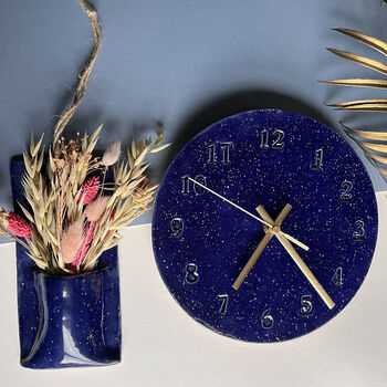 Dark Blue Ceramic Wall Clock, 7 of 7