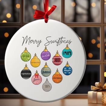 Taylor Swift Inspired Christmas Ornament Baubles, 2 of 2