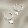 Birthstone Star Hoop Earrings, thumbnail 2 of 7