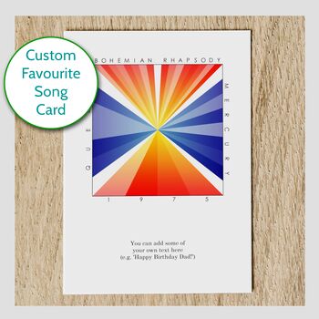 Favourite Song Abstract Art Music Personalised Card, 10 of 10