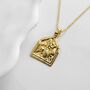 Gold Goddess Durga Pendant Necklace, thumbnail 1 of 4