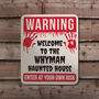 Personalised Halloween Caution Sign, thumbnail 3 of 4