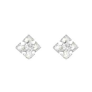 Diamond Cross Stud Earrings, 2 of 2