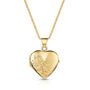 Italian Floral Heart Locket – 18 K Gold Plated, thumbnail 1 of 4