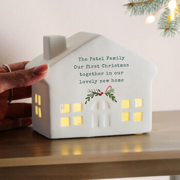 Personalised Christmas LED House For Couples, 2 of 5