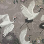 Manchurian Crane Dark Lilac Wallpaper, thumbnail 1 of 3
