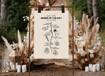 Personalised Whimsical Order Of The Day Sign, 2 of 2