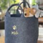 Personalised Dog Kit, Trug Storage Basket, thumbnail 3 of 4