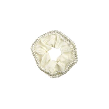 Clover Cream Embellished Scrunchie, 2 of 2
