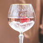 Personalised Gold Banded Goblet Glass, thumbnail 2 of 4