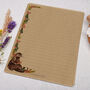 A5 Kraft Letter Writing Paper With Otter And Flowers, thumbnail 3 of 4