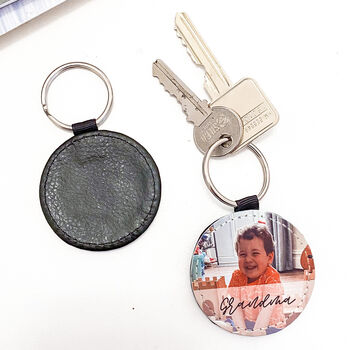 Personalised Photograph Pu Leather Key Ring, 4 of 6