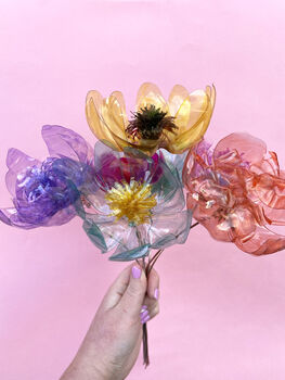 Happy Colours Bouquet Recycled Plastic Bottle Flowers, 5 of 10