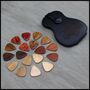 18 Acoustic Guitar Picks In A Leather Christmas Wallet, thumbnail 2 of 11