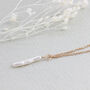 Gold Filled Ivory Stick Pearl Necklace, thumbnail 2 of 8