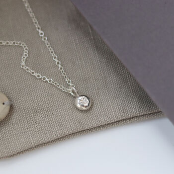 Silver Nugget Of Love Necklace, 6 of 7