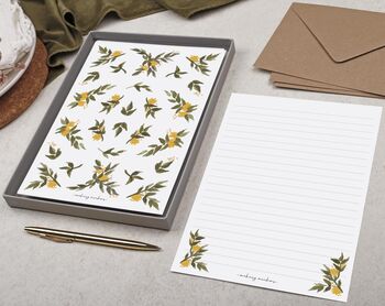 Double Sided A5 Writing Paper With Yellow Flowers, 3 of 5