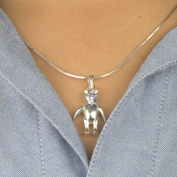 Sterling Silver Christening Teddy Or Rabbit Necklace, 5 of 5
