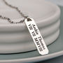 Men's Personalised Silver Vertical Bar Necklace, thumbnail 3 of 12