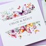 Personalised Wedding Card: Floral Butterly Design Handmade, thumbnail 3 of 10