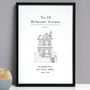 Personalised House Portrait Line Drawing Print, thumbnail 1 of 9