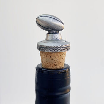 Pewter Rugby Ball Bottle Stopper, 5 of 5