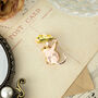 Fable Enamel Dormouse Brooch, thumbnail 2 of 5