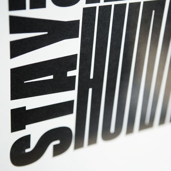 Run Wild Stay Humble Typography Print, 3 of 7
